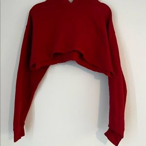 cropped sweatshirt